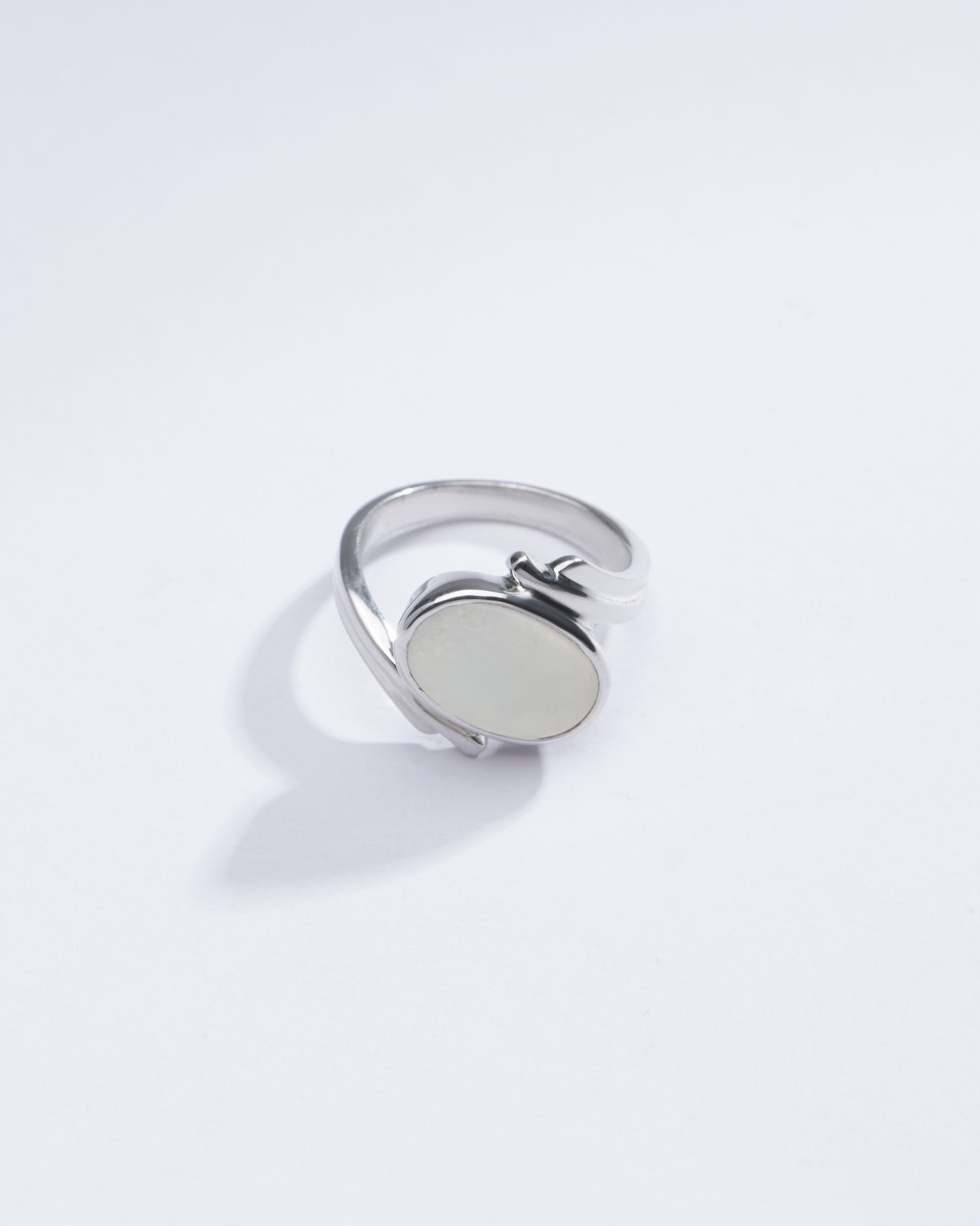 Radiant Opal (Doodhiya) Gemstone Ring in 925 Silver – #1103B F - Myra