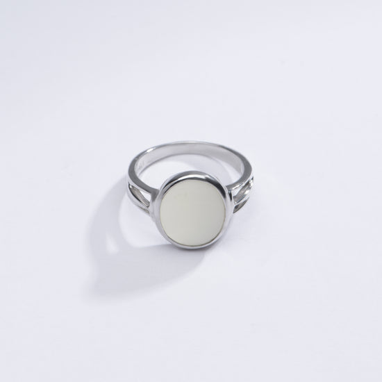 Ethereal Opal (Doodhiya) Gemstone Ring in Sterling Silver – #1242B - Myra