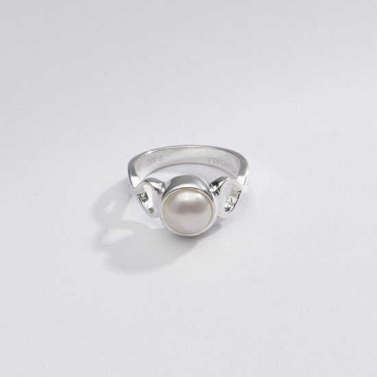 Radiant Pearl (Moti) Ring in 925 Silver - #1220 R - Myra
