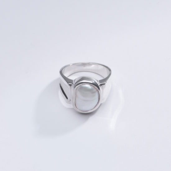 Vintage Pearl (Moti) Ring in 925 Silver - #1111 U - Myra