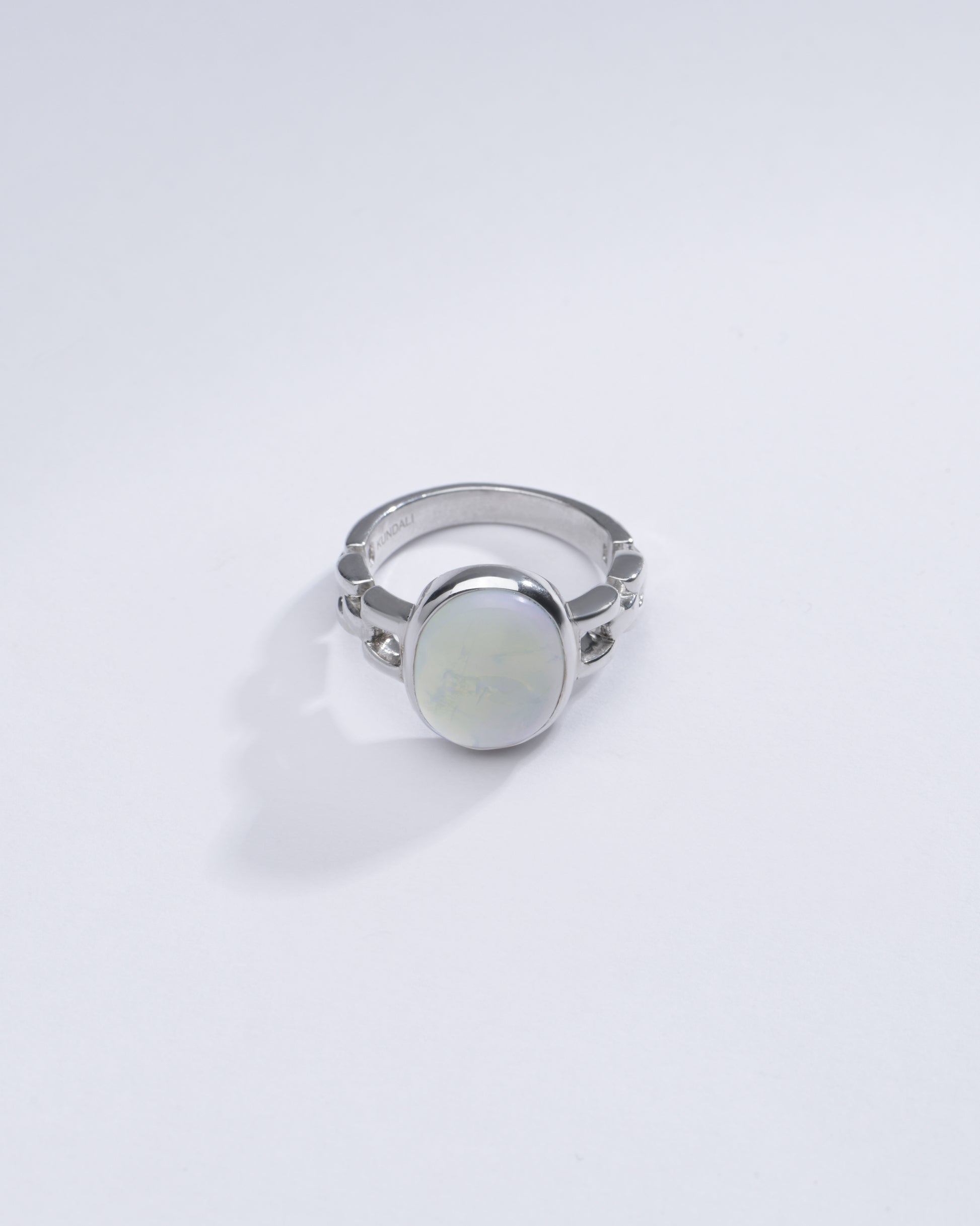 Natural Opal (Doodhiya) Ring in 925 Silver – #1245B - Myra