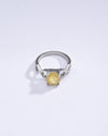 Unisex Yellow Sapphire (Pukhraj) Ring in 925 Silver – #1105N4 - Myra