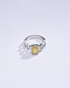 Natural Yellow Sapphire (Pukhraj) Ring in 925 Silver – For Wealth and Prosperity #1149N4 - Myra