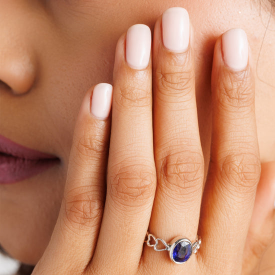 Rich Bold Blue Sapphire Ring for Women Buy from Myra Gems