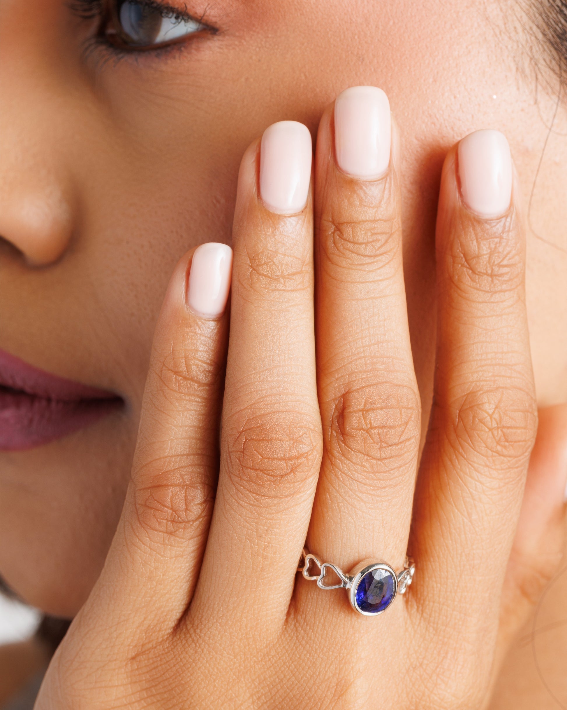 Rich Bold Blue Sapphire Ring for Women Buy from Myra Gems