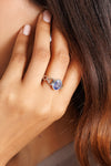 Natural Blue Sapphire (Neelam) Ring – 925 Silver - 1105B - Myra