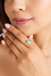 Turquoise (Firoza) Ring – 925 Silver Crafted - #1102 - Myra