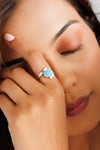 Turquoise (Firoza) Ring – 925 Silver Minimalist - #1138 - Myra