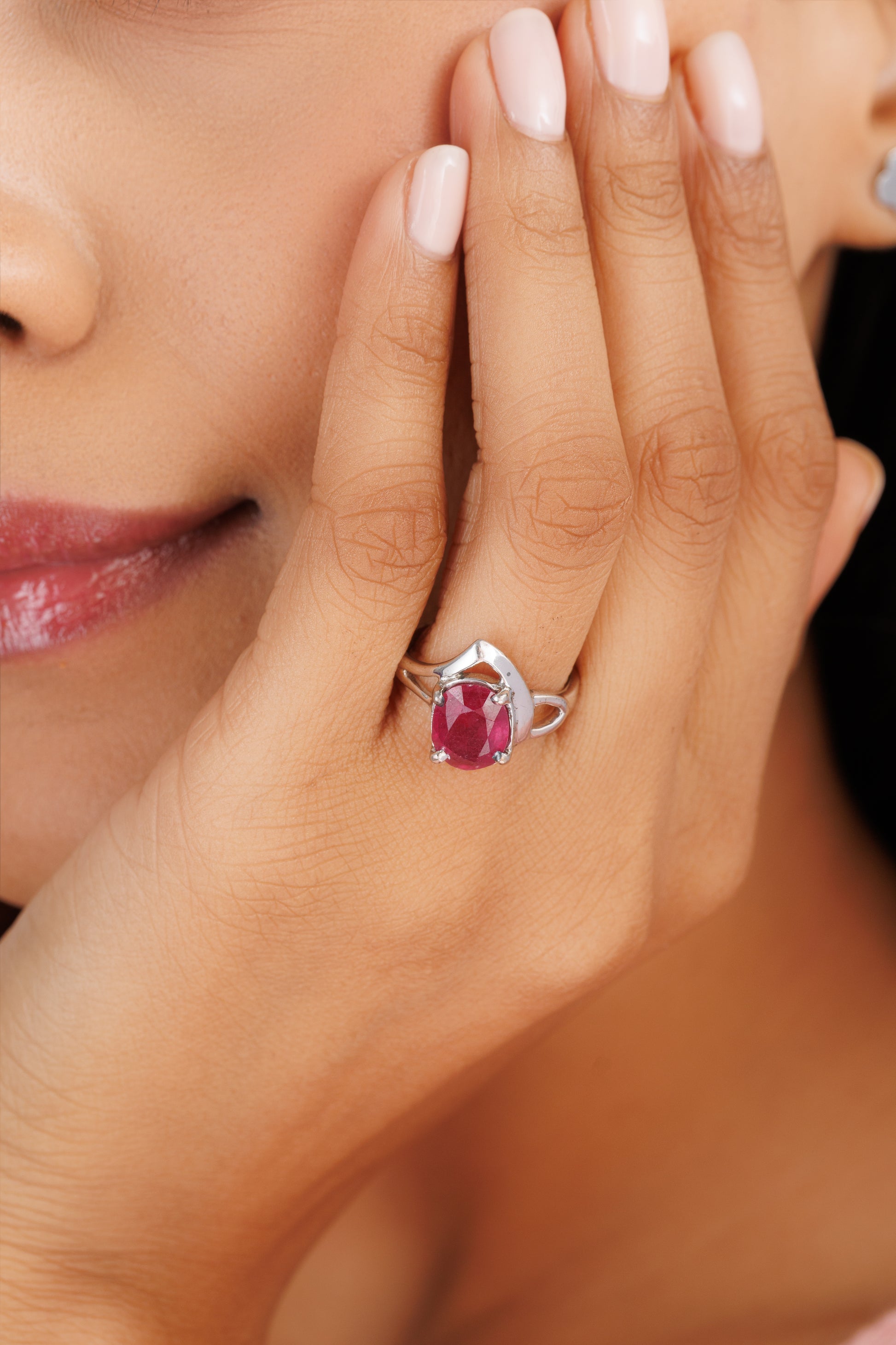 Luxe Ruby (Manik) Ring – 925 Silver - #1192N4 - Myra