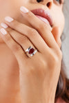 Silver ruby ring