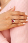 Ruby (Manik) Gemstone Ring – 925 Silver - #1191B - Myra