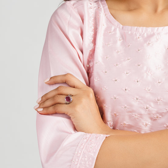 925 Silver Ruby (Manik) Ring - #1162B - Myra