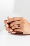 925 Silver Ruby (Manik) Ring - #1162B - Myra