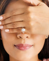 Pearl (Moti) Ring – Pure 925 Silver - #1159 U - Myra