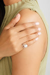 Pearl silver ring for women
