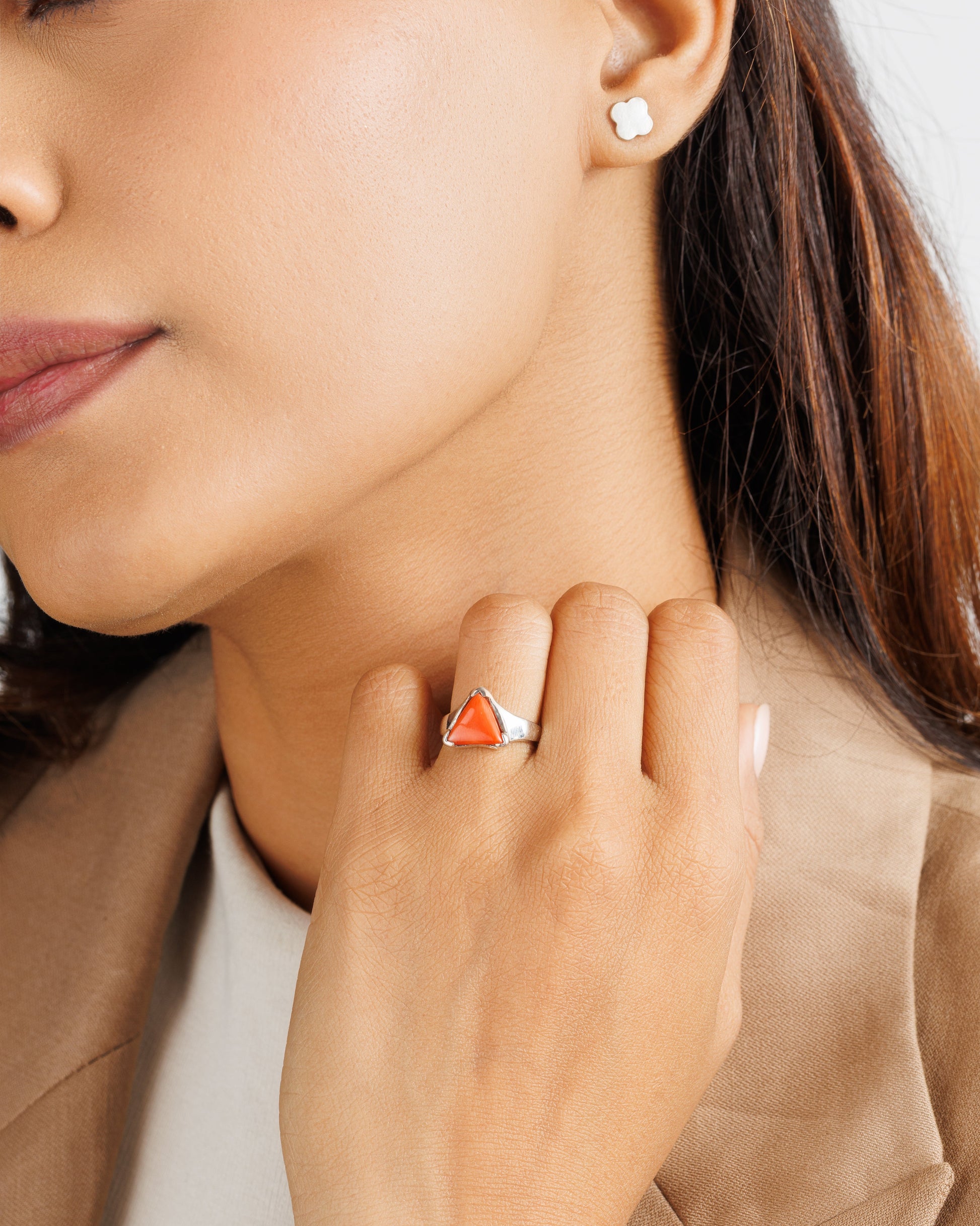 Origin of Red Coral Online in 925 Silver from Myra Gems 