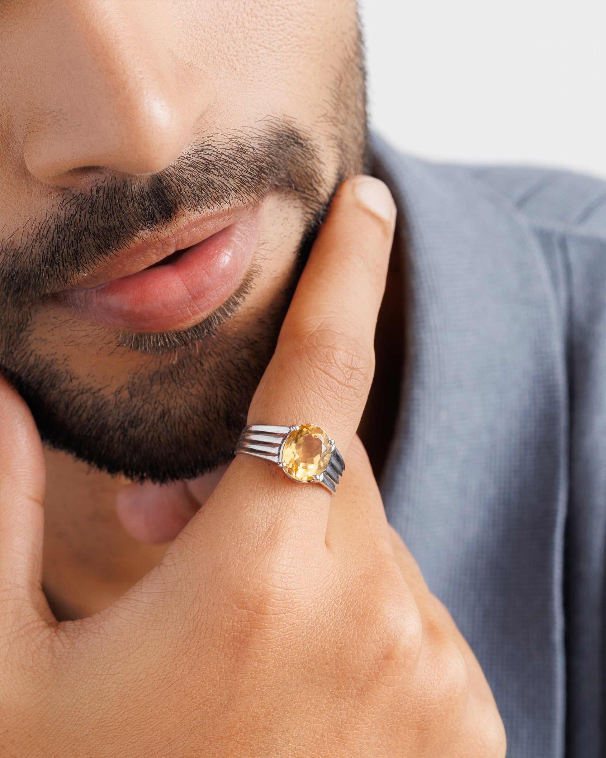 Royal Golden Topaz (Sunahara Pukhraj) Ring – 925 Silver - #1228N4 - Myra