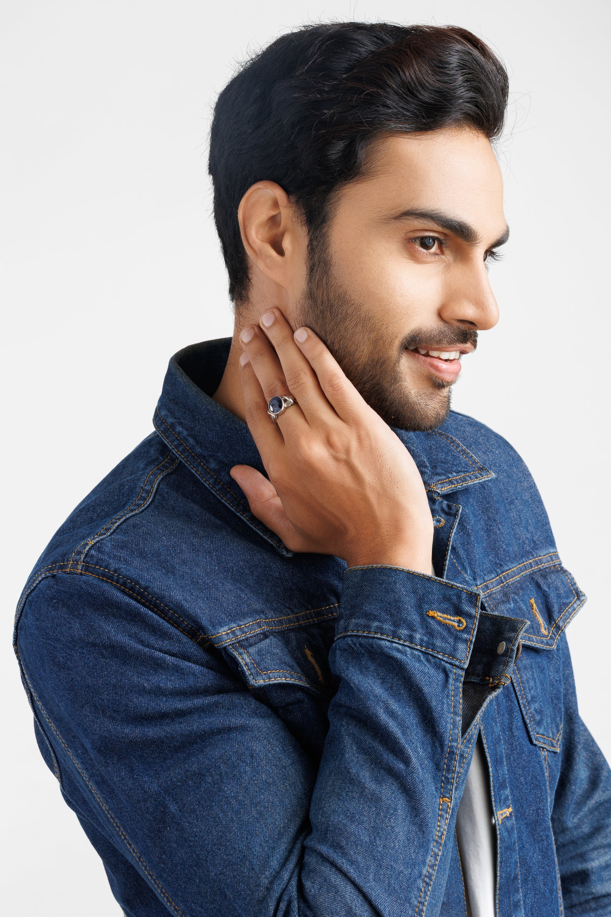 Vedic Fit Blue Sapphire (Neelam) Ring – 925 Silver - #1210B - Myra