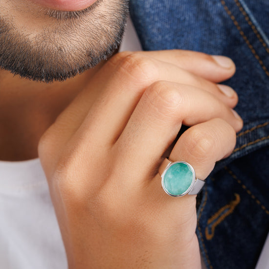 Emerald ring for men