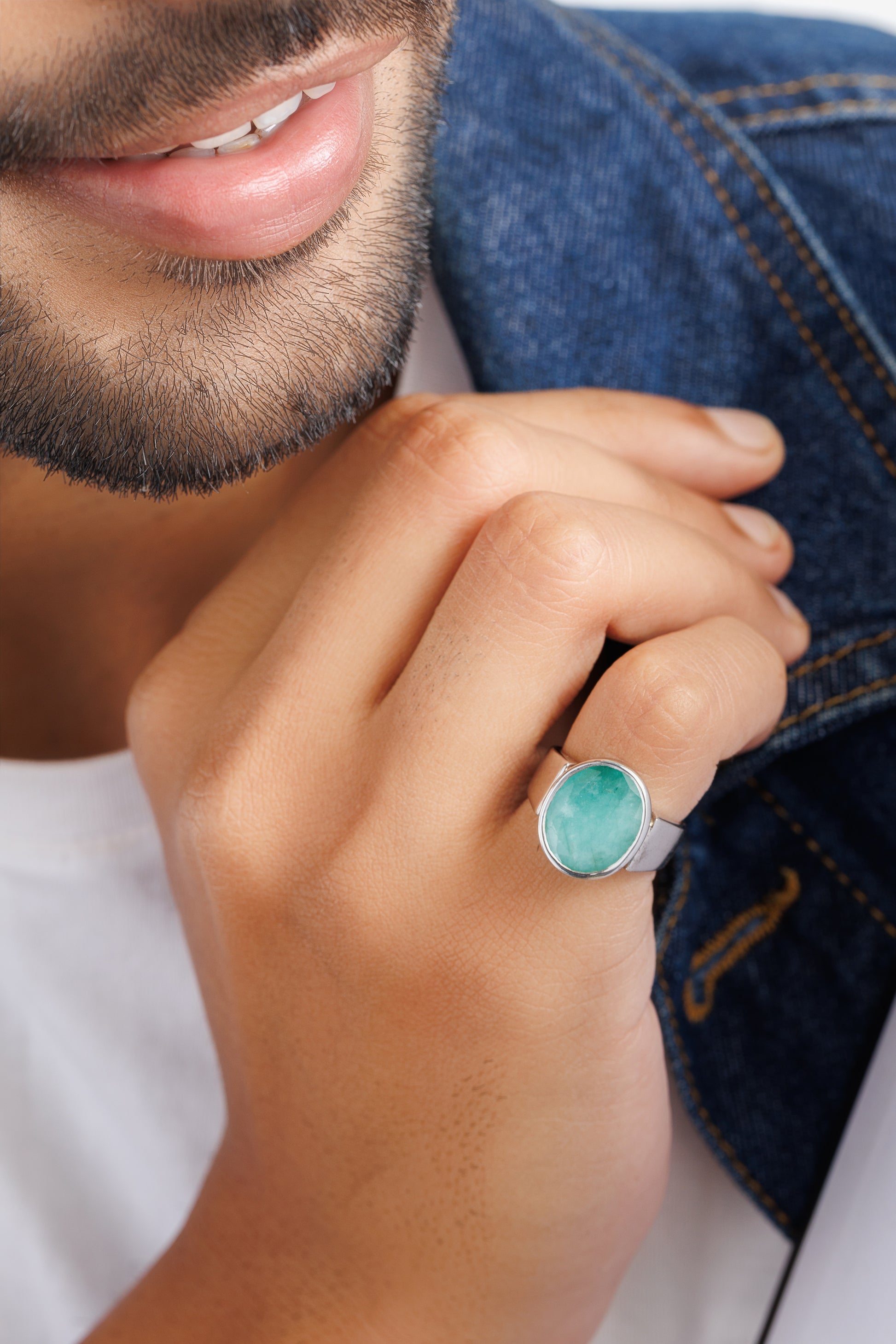 Emerald ring for men
