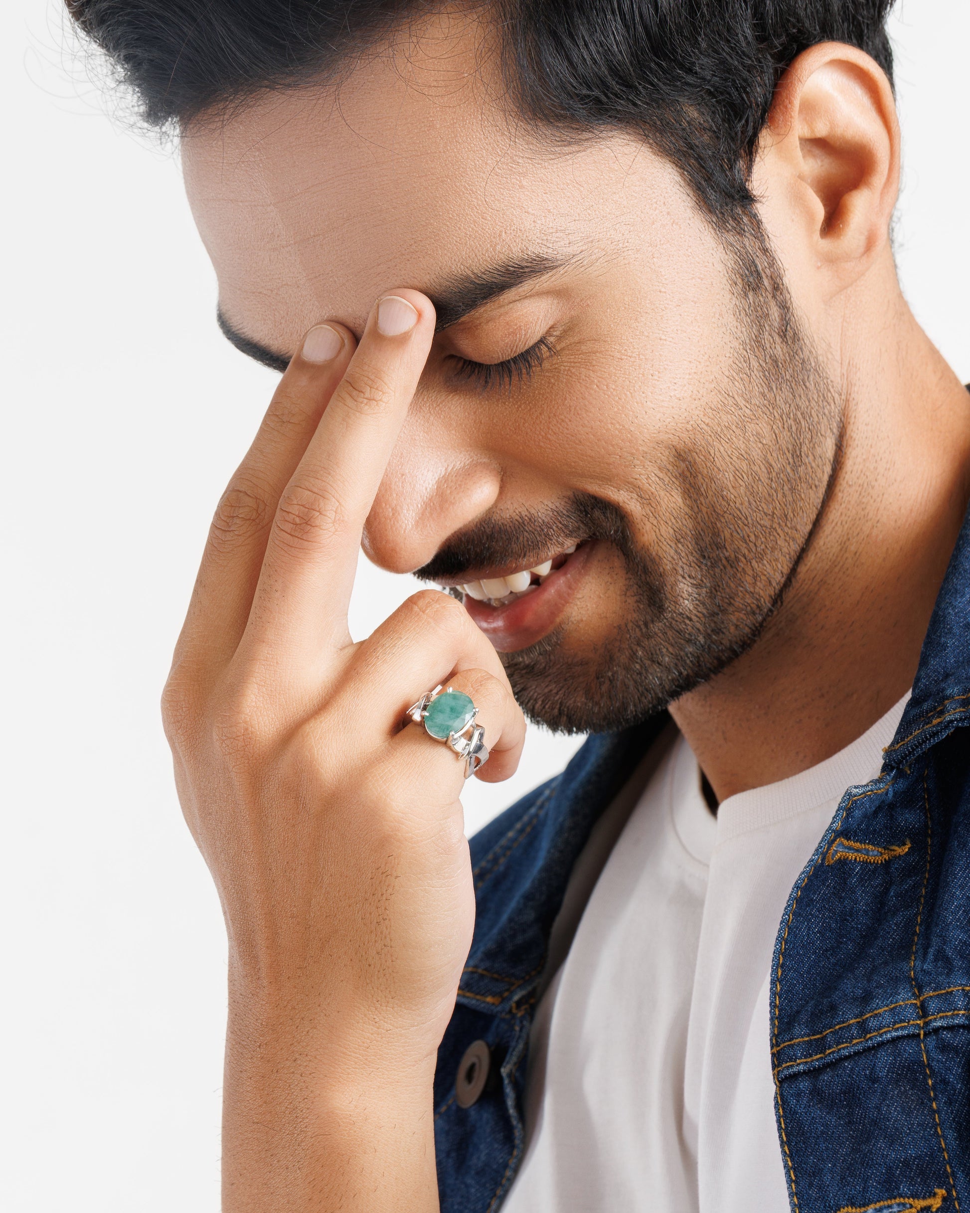 Pristine Emerald (Panna) Ring – 925 Silver - #1210N4 - Myra