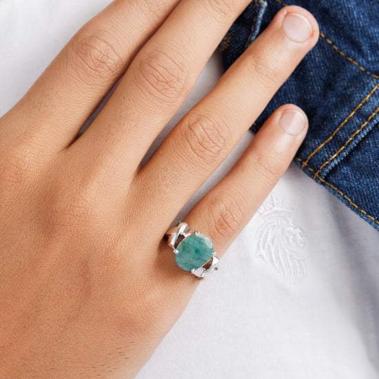 Pristine Emerald (Panna) Ring – 925 Silver - #1210N4 - Myra