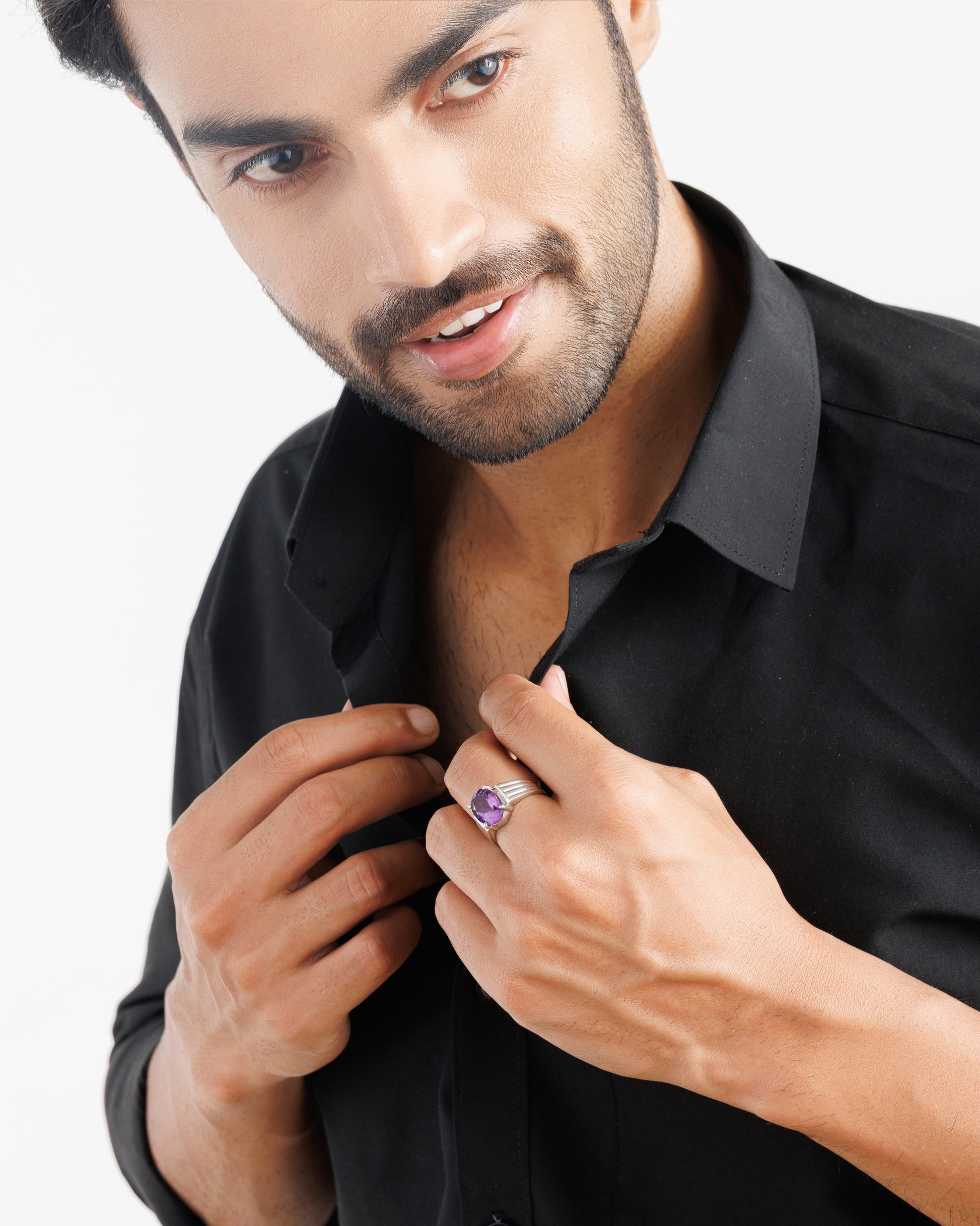 Royal Amethyst (Jamunia) Ring – 925 Silver - #1228N4 - Myra