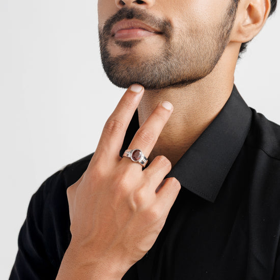 Luxe Garnet (Gomed) Ring – 925 Silver - #1236B - Myra