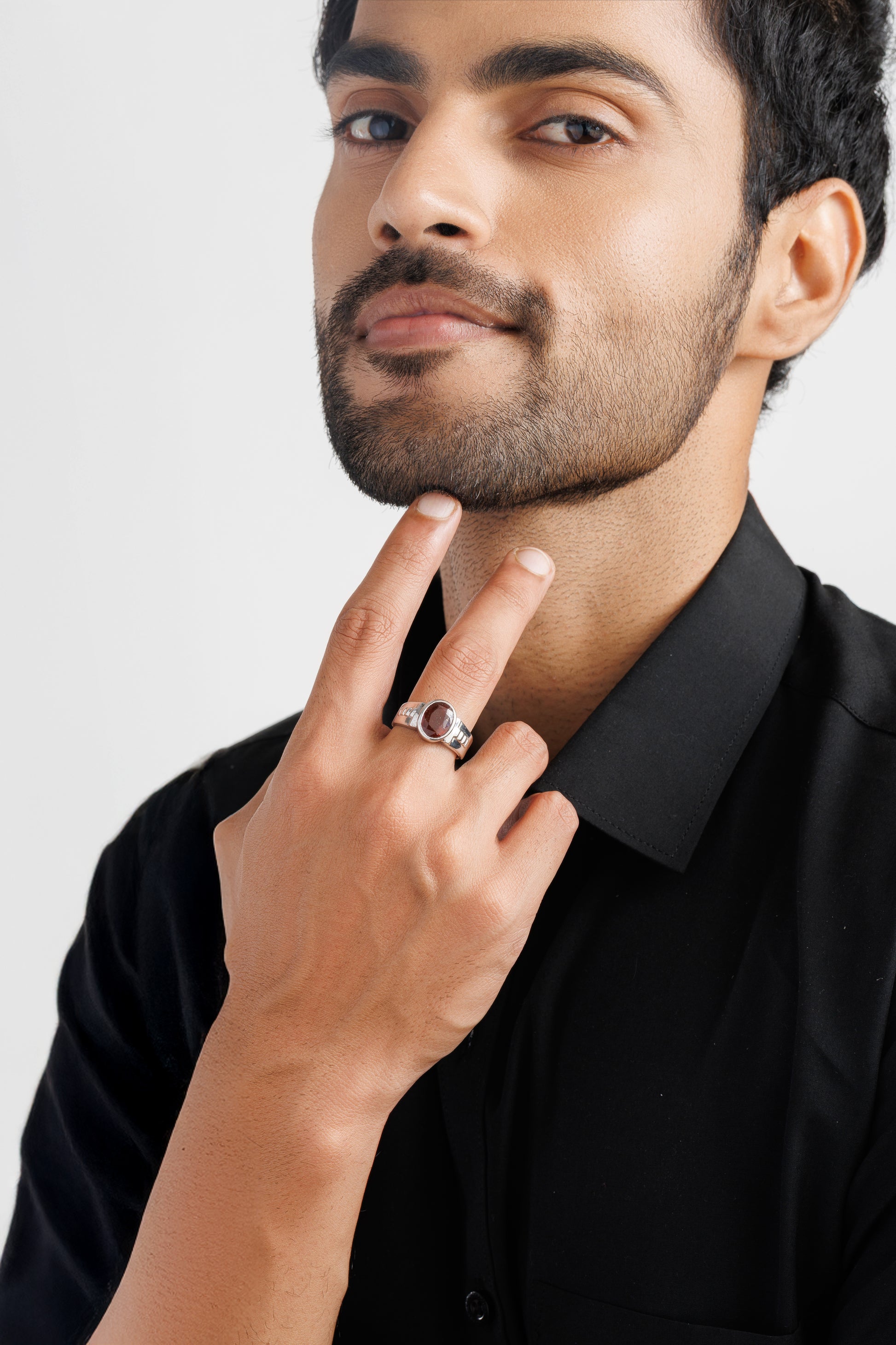 Luxe Garnet (Gomed) Ring – 925 Silver - #1236B - Myra