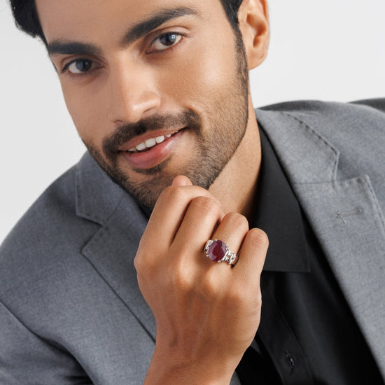 Royal Ruby (Manik) Ring – 925 Silver - #1199N8 - Myra