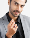 Elegant Ruby (Manik) Ring – 925 Silver - #1182B - Myra