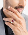 Deep Red Ruby (Manik) Ring – 925 Silver - #1236B - Myra