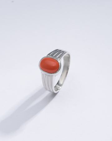 Red Color Coral in 925 Silver Buy from Myra Gems