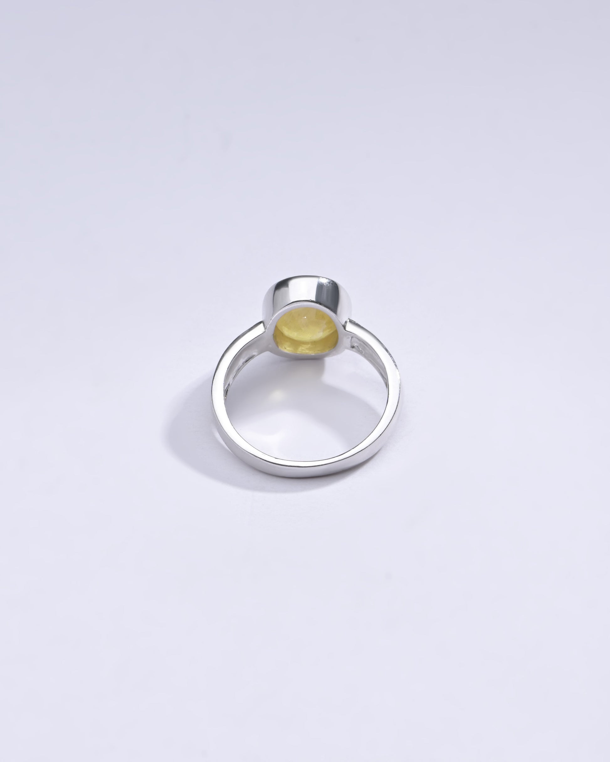 Authentic Yellow Sapphire (Pukhraj) Ring in 925 Silver - #1139B - Myra