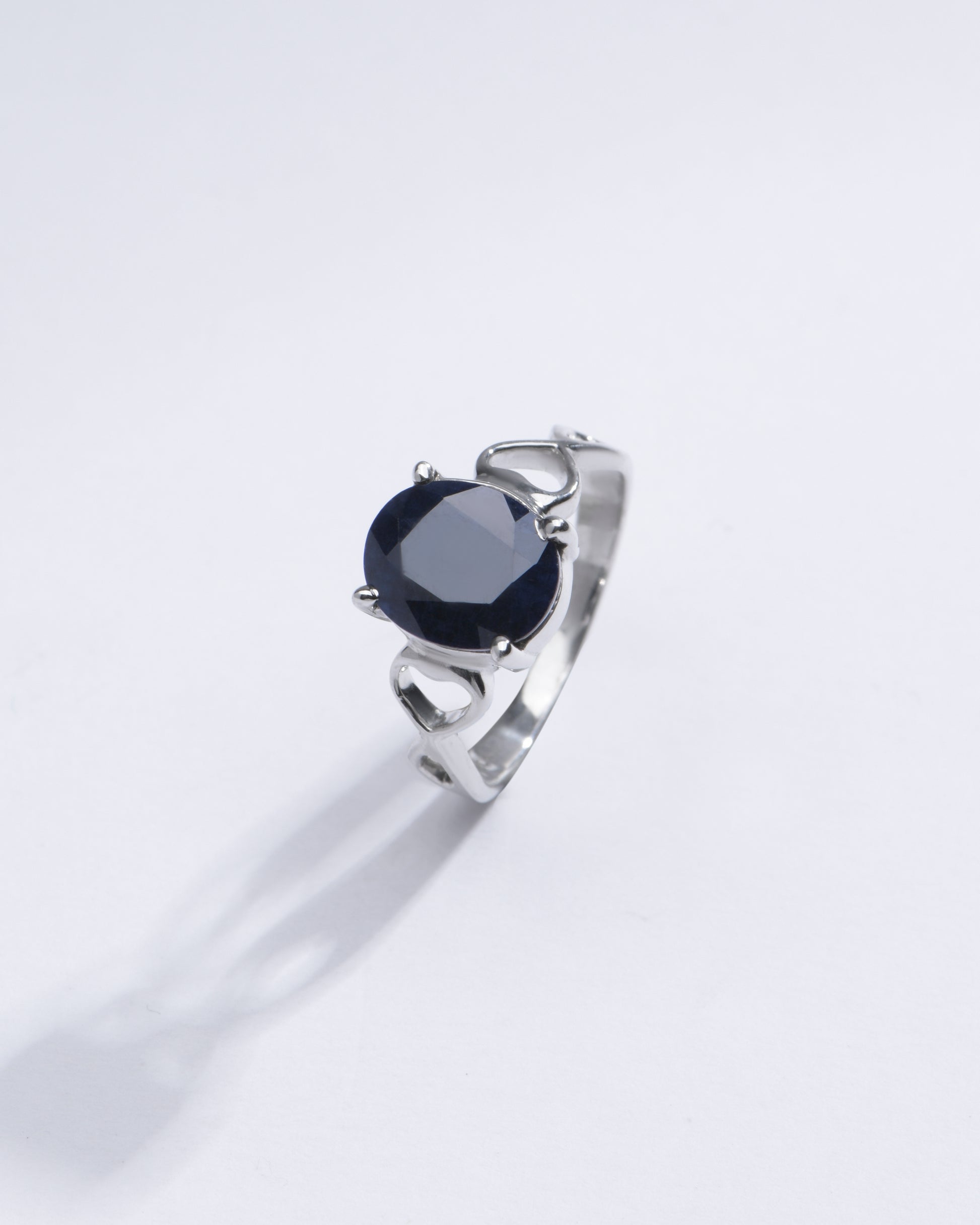 Authentic Blue Sapphire (Neelam) Ring in 925 Silver – #1220N4 - Myra