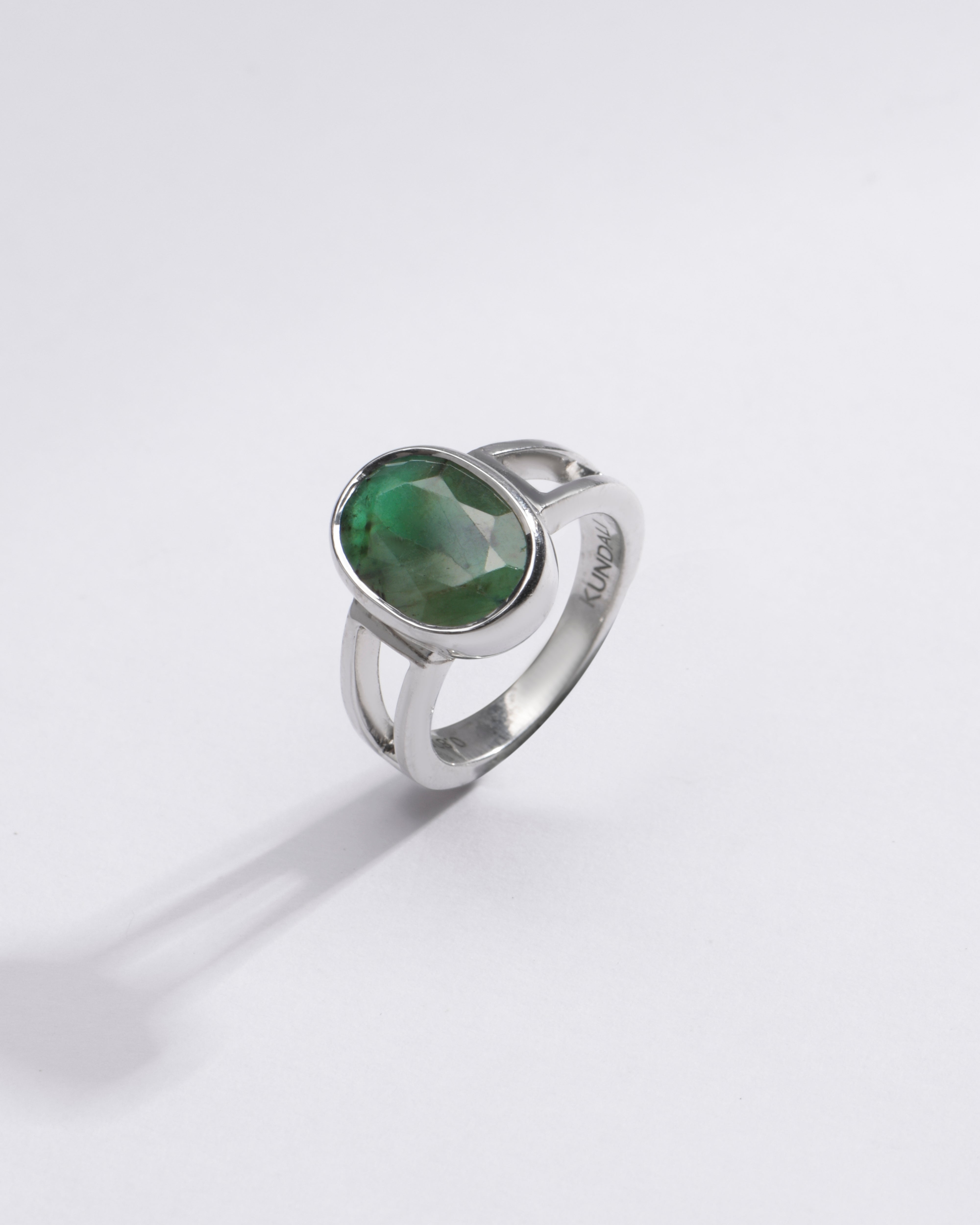 Ethereal Emerald (Panna) Ring in 925 Sterling Silver - Shakti