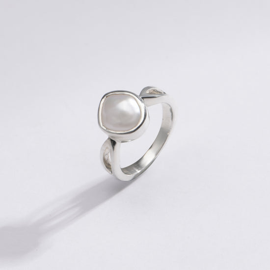 Genuine Pearl (Moti) Ring in 925 Sterling Silver - #1102 U - Myra