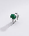 Classic Emerald (Panna) Ring in Sterling Silver – #1101N4 - Myra