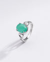 Classic Emerald (Panna) Gemstone Ring in 925 Silver – #1220N4 - Myra