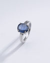 Vintage Blue Sapphire (Neelam) Ring in Sterling Silver – #1139N4 - Myra