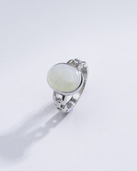 Natural Opal (Doodhiya) Ring in 925 Silver â€“ #1245B - Myra