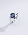 Authentic Blue Sapphire (Neelam) Ring in 925 Silver – #1138N4 - Myra