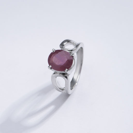 Genuine Ruby (Manik) Ring for Positive Energy in 925 silver - #1217N4 - Myra