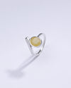 Yellow sapphire ring for women