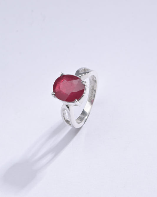 Vintage Ruby (Manik) Ring in 925 Streling Silver - #1102N4 - Myra