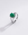 Natural Emerald (Panna) Ring in 925 Silver - #1125N4 - Myra