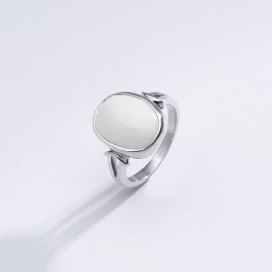 Authentic Opal (Doodhiya) Ring in 925 Silver – #1148B - Myra