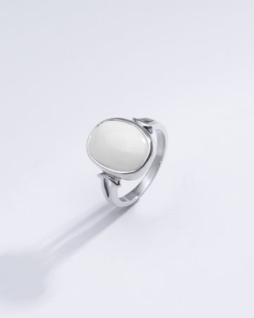 Authentic Opal (Doodhiya) Ring in 925 Silver – #1148B - Myra