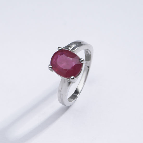 Vibrant Ruby (Manik) Ring in 925 Sterling Silver - #1153N4 - Myra