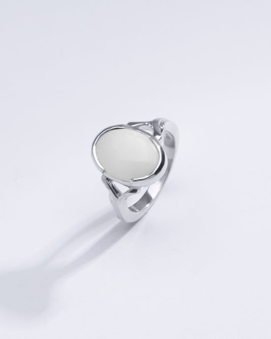 Silver opal stone ring for female